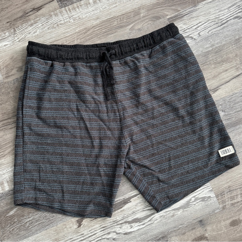 O'Neill Men’s Charcoal and Blue Striped Textured Shorts
XXL